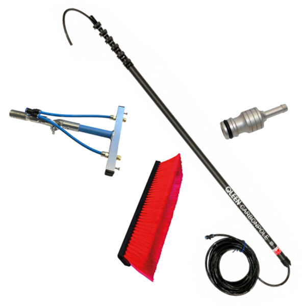 9m Telescopic Pole + 40cm Brush - Solar Cleaning Package